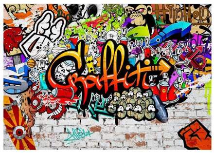 Colorful Graffiti Vlies Fotobehang 100x70cm