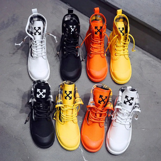 Colorful high-top ladies canvas shoes breathable flat shoes ladies high-top sneakers wild casual Lac-up women's vulcanized shoes