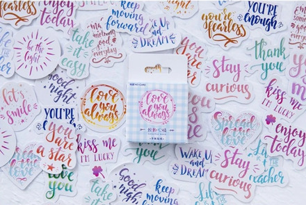 Colorful mood diy decorative sticker(1pack=46pieces)