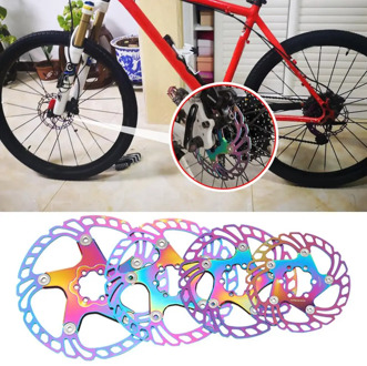 Colorful MTB Bicycle Disc Brake Disc Cooling & Floating Rotor 140/160/180/203MM Rainbow