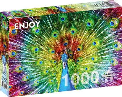 Colorful Peacock Puzzel (1000 stukjes)