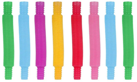 Colorful Plastic Pop Tube Coil Children'S Creative Magical ToysCircle Funny Toys Early Development Educational Folding Toy