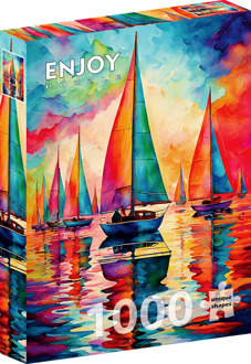 Colorful Sailboats Puzzel (1000 stukjes)