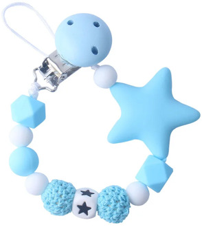 Colorful Silicone Personalized Letter Pacifier Clips Funny Chupetero Chain For Infant Feeding Toddle Chew Toy Clips Star Feeding