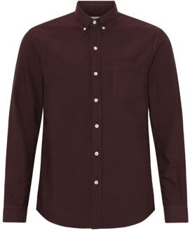 Colorful Standard Overhemd Bordeaux Rood - XL