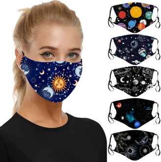Colorful Starry Sky universe Printed Face Mask Galaxy Adult Washable Fabric Mask Mouth-Muffle Reusable Fashion mascarillas