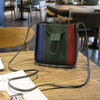 Colorful2021 Verkoop Van Tij Sfeer Ins Super Fire Kleur Contrast Streep Schoudertas Buitenlandse groen