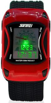 Colors Kids Watches Silicone Jelly Waterproof Swim Sport Wristwatches For Children Car Style Digital Led Cartoon Watch For Boy