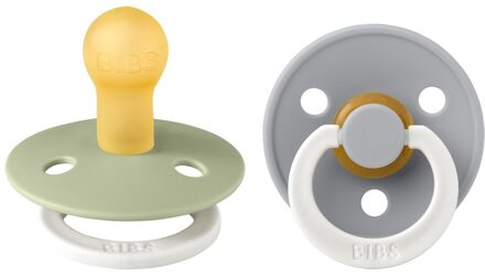 Colour Pacifier Glow In The Dark - Stage 1 Fopspeen - 0+ Maanden - 2 Stuks - Sage Glow / Cloud Glow