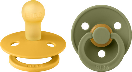 Colour Pacifier - Stage 1 Fopspeen - 0+ Maanden - 2 Stuks - Honey Bee / Olive