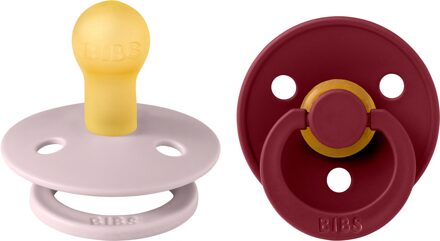 Colour Pacifier - Stage 1 Fopspeen - 0+ Maanden - 2 Stuks - Pink Plum / Elderberry