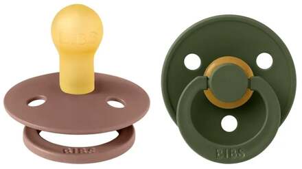 Colour Pacifier - Stage 1 Fopspeen - 0+ Maanden - 2 Stuks - Woodchuck / Hunter Green