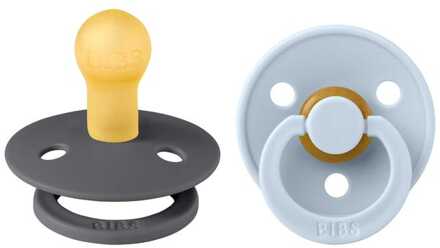 Colour Pacifier - Stage 2 Fopspeen - 6+ Maanden - 2 Stuks - Iron / Baby Blue