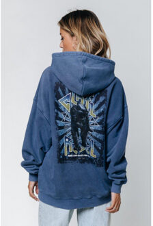 Colourful Rebel Black Panther oversized hoodie Blauw - XS
