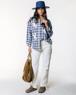 Colourful Rebel Blouse lange mouw wb117600 talia - maat S Ecru