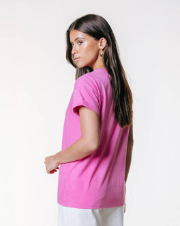 Colourful Rebel T-shirt wt117651 uni logo Roze - XS