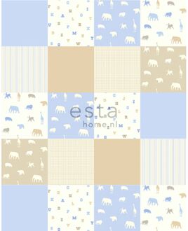 colourwallXL dieren baby blauw - 157323 ESTAhome