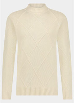 Coltrui ivar pull mockneck bwa25305iv44/150 off-white - maat XL Beige