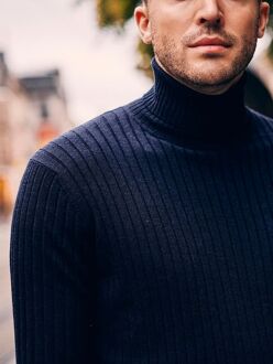 Coltrui Rib Merino Navy Donkerblauw - L,M