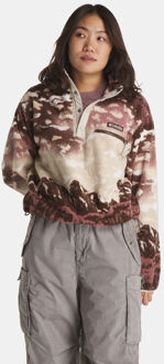 Columbia Helvetia II Printed Cropped Fleece Dames Rood - S