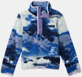 Columbia Helvetia II Printed Half Snap Fleecetrui Junior Blauw - M