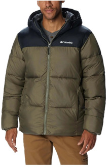 Columbia Puffect Winterjas Heren olijfgroen - navy - XL