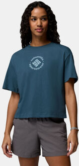 Columbia Rolling Bend Graphic Relaxed Crop T-shirt Dames Blauw - L