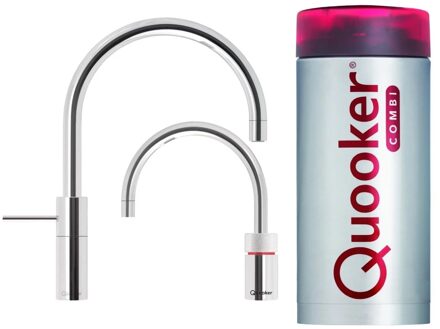 COMBI+ Twintap Nordic Round Chroom Kokendwaterkraan Zilver