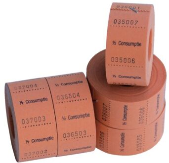 CombiCraft Consumptiebon Combicraft 1/2 consumptie 500 stuks oranje