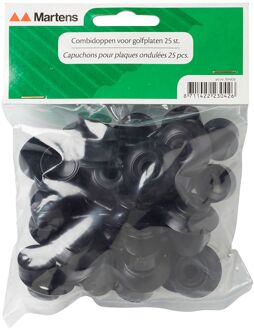 Combidoppen Voor Golfplaat - Zwart - 25 Stuks