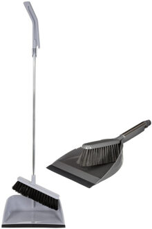 Combieset van 2 soorten stoffer met blik lang en kort