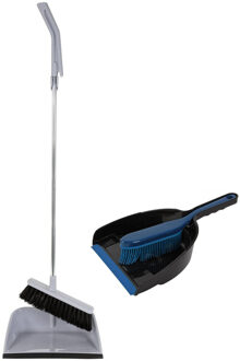 Combieset van 2 soorten stoffer met blik lang en kort