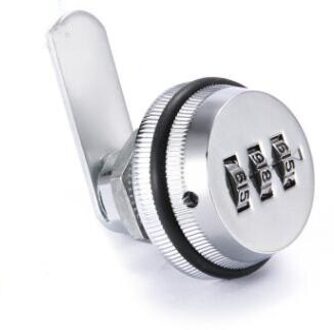 Combinatie Cam Lock Beveiliging Sloten Zinklegering Wachtwoord Lock Voor Letter Box Kast Lade Met 1-15 Mm/ 1-23 Mm Dikte 19x20 zilver