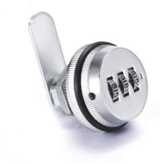Combinatie Cam Lock Beveiliging Sloten Zinklegering Wachtwoord Lock Voor Letter Box Kast Lade Met 1-15 Mm/ 1-23 Mm Dikte 19x30 zilver