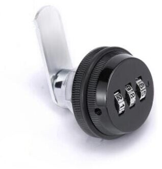 Combinatie Cam Lock Beveiliging Sloten Zinklegering Wachtwoord Lock Voor Letter Box Kast Lade Met 1-15 Mm/ 1-23 Mm Dikte 19x30 zwart
