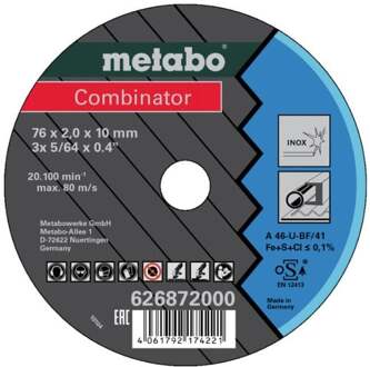 Combinator | Ø 76x10 mm | Inox (3 st.) - 626872000