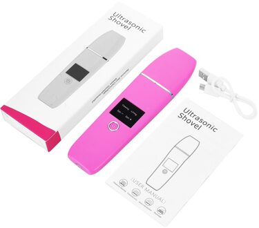 Comedondrukker Pore Cleaning Ultrasone Huid Scrubber Ems Massager Gezicht Vocht Gereedschap Rimpel Remover Gezicht Lifting Machine roze