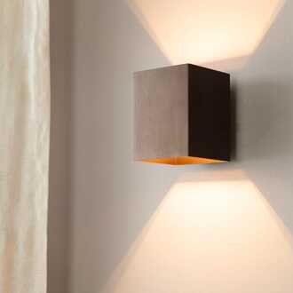 Cometa bronzo s by LUSENZ - Up and downlight - Rechthoekige wandlamp met geborsteld bronzen coating Geborsteld brons