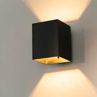 Cometa nero s by LUSENZ - Up and downlight - Rechthoekige wandlamp met mat zwarte coating