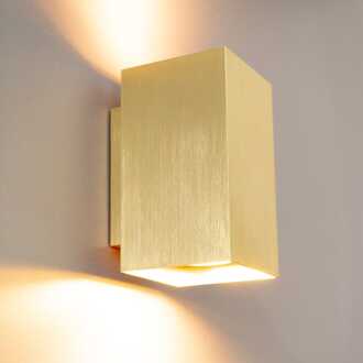 Cometa oro by LUSENZ - Up and downlight - Rechthoekige wandlamp met geborsteld gouden coating