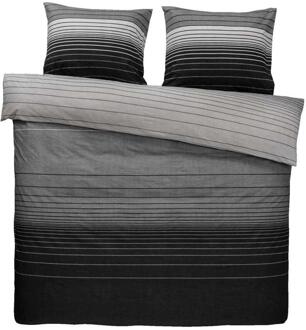 Comfort 25% korting - Leen Bakker - Dekbedovertrek Stockholm - Antraciet - 240x200/220 Cm - Katoen - Grijs