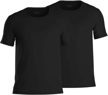 Comfort Crew Neck T-shirt Heren (2-pack) zwart - S