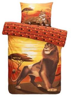 Comfort dekbedovertrek Disney Lion King - lichtbruin - 140x200 cm - Leen Bakker - 200 x 140