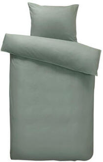 Comfort dekbedovertrek Jorrit effen - groen - 140x200/220 cm - Leen Bakker - 220 x 140