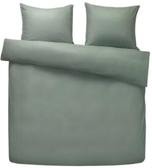 Comfort dekbedovertrek Jorrit effen - groen - 240x200/220 cm - Leen Bakker - 220 x 240