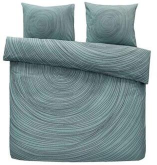 Comfort dekbedovertrek Woud - groen/blauw - 200x200/220 cm - Leen Bakker
