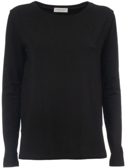 Comfort Fit Longsleeve T-Shirt Le Tricot Perugia , Black , Dames - M