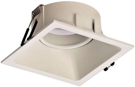 Comfort inbouwlamp, hoekig, mat wit