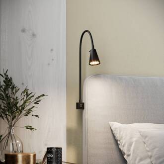 COMFORT LIGHT Wandlamp met Zwanenhals - LED - 4W - incl flexarm - GU10 - Zwart