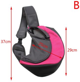Comfort Pet Hond Carrier Outdoor Travel Handtas Pouch Mesh Oxford Enkele Schoudertas Sling Mesh Reizen Tote Schoudertas B